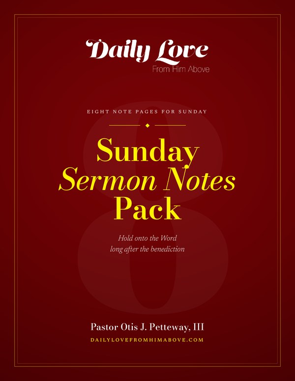 Cover of Sunday Sermon Notes Pack